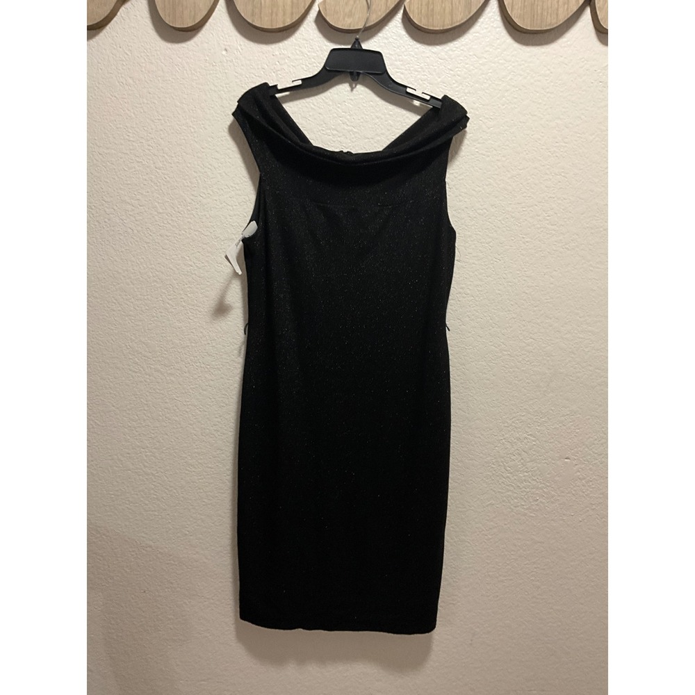 Ted Baker London Black Cowl Neck Sleeveless dress missing belt Size large